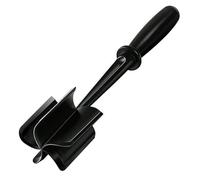 Meat Spatula Chopper Heat Resistant Meat Masher With 5 Curved Blades Meat Chopper Food Grade Ground Meat Smasher Non-Stick Meat Separator Tool for Meat, Potatoes, Tomatoes Black Meat Chopper Ground Me
