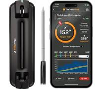 MeatStick V - Thermomètre à Viande Sans Fil, Jusqu’à 650 °C, 6 Capteurs de Température, WiFi à Portée Illimitée, Idéal pour Barbecue, Fumoir, Four et Friteuse à Air