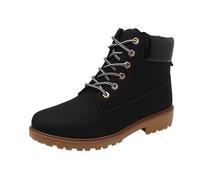 Meaunzyl Bottes d'hiver pour femme Bottines Bottes Amphibiens Large Fit avec plateau confortables chaussures pour femme avec plateforme zip pour loisirs, neige, hiver, chaud, style rétro, Noir , 45 EU