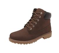 Meaunzyl Bottes d'hiver pour femme Bottines Bottes Amphibiens Large Fit avec plateau confortables chaussures pour femme avec plateforme zip pour loisirs, neige, hiver, chaud, style rétro, marron, 43