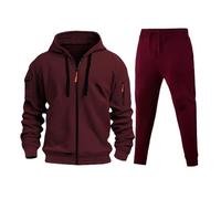 Meaunzyl Combinaison Homme Complète Sweat À Capuche Deux Pièces Sweat-shirt Et Pantalon Ensemble Suivi Survêtements De Gymnastique Costume En Peluche D'hiver Complet Gym Hommes Vêtements De Sport