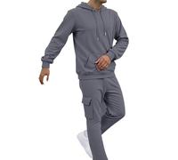Meaunzyl Combinaison Homme Pleine Sweat À Capuche Deux Pièces Sweat-shirt Et Pantalon Ensemble Suivi Survêtements De Gymnastique Costume Complet Gym Homme En Peluche Hiver Vêtements De Sport