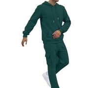 Meaunzyl Combinaison Homme Pleine Sweat À Capuche Deux Pièces Sweat-shirt Et Pantalon Ensemble Suivi Survêtements De Gymnastique Costume Complet Gym Homme En Peluche Hiver Vêtements De Sport