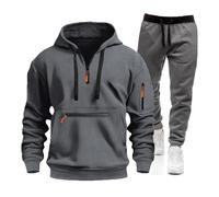 Meaunzyl Combinaison pour homme 2025 - Veste de Jogging Costume en peluche complète de sport Jogging Suit Activewear Pantalon Y2K Sweat à capuche avec Zip/Pull-On Sans Pour Jogging, Gym, Hiver, 01