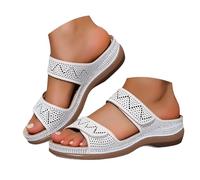 Meaunzyl Femmes Sandales compensées confortables élégantes pour femme d'été avec compensation décontractée, légères, pantoufles à bout ouvert, orthopédiques, antidérapantes pour la maison de sport