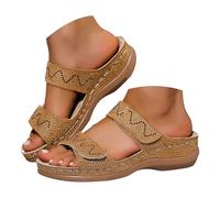 Meaunzyl Femmes Sandales compensées confortables élégantes pour femme d'été avec compensation décontractée, légères, pantoufles à bout ouvert, orthopédiques, antidérapantes pour la maison de sport