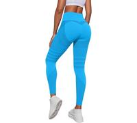Meaunzyl Legging 3D anti-cellulite pour femme, leggins Fittabella 3D Anti-cellulite Push Up Sculpture à Compression Graduée Solenao Leggings de Sport Taille Haute Sans Couture, bleu, M