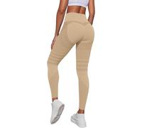 Meaunzyl Leggins Fittabella 3D Anti-cellulite Femme, Push Up Sculpture à Compression Graduée Solenao Leggings, Legging Sport Taille Haute Sans Couture, beige, L