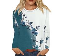 Meaunzyl T-shirt pour femme ras du cou élégant à manches longues T-shirt en maille longue pour legging élastique stretch sous-veste chemisier uni basique haut élégant pull décontracté, vert, Large