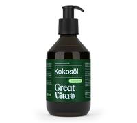 MeaVita huile de noix de coco fractionnée, 1 paquet (1 x 250 ml) en bouteille de verre avec pompe