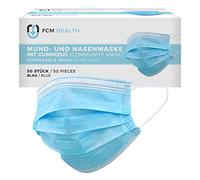 MeaVita Masque buccal et nasal, paquet de 50, masque jetable, bande élastique à 3 couches