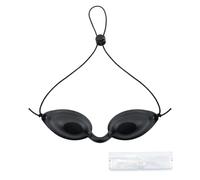 Mebamce Lunettes de bronzage de sécurité et protection contre la lumière durable avec sacs transparents pour les patients en IPL, UV, thérapie par lumière LED infrarouge pour bronzage sur la plage -