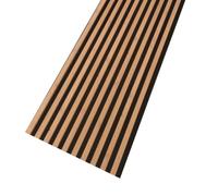 MEBANO. Chêne Artisan Lamelles Acoustiques sur Feutre Noir 240x53 cm Panneaux Muraux Acoustiques Absorption Sonore et Décoration Murale élégante Panneaux Muraux en MDF