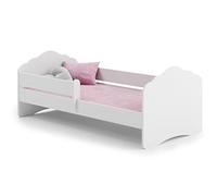 MEBLEKO Lit Enfant 140 x 70 cm avec Matelas et barrière de Protection