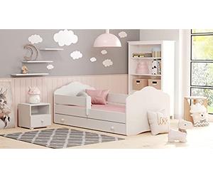MEBLEKO Lit Enfant FALA Bar+SZU 160x80 avec tiroir de Rangement avec Matelas