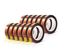 MEBMIK Lot de 12 rouleaux de ruban de transfert thermique résistant à la chaleur pour sublimation - 10 mm x 16 m - Vinyle pressé - Sans résidus