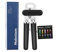 Mebotem Ouvre-boîte manuel multifonction en acier inoxydable robuste Noir