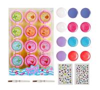Mebtmel Lot de 12 gloss à lèvres pour filles, cadeaux de fête, baume à lèvres, assortiment de cadeaux de fruits, motifs de cupcake mignons