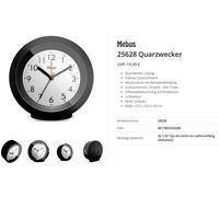 Mebus 25628 à quartz Réveil noir