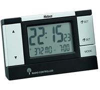 Mebus 51059 Noir, Argent - Réveil (Noir, Argent, LCD, 2 lignes, 120 mm, 75 mm)
