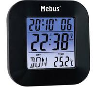 Mebus 51510 radiopiloté(e) Réveil noir