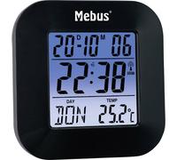 Mebus 51510 radiopiloté(e) Réveil noir