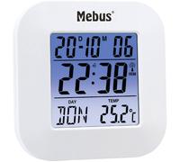 Mebus Réveil 51511 radiopiloté blanc