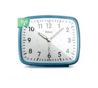 Mebus analoger Funkwecker im Retro-Design mit abgerundeten Ecken/Material: Kunststoff/Farbe: Blau/Modell: 25363