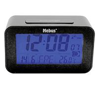 Mebus Funk-Wecker digital ohne 2x AAA Batterien 7,1x12x4,8cm anthrazit