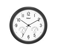 MEBUS Horloge murale à quartz Ø26cm noir 407282