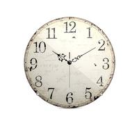 Mebus Horloge Murale à Quartz, Mouvement Silencieux - Pas de Bruit de tic-tack, Mouvement à Quartz précis, Couvercle en Verre dôme - Design frappant, Cadran Arabe, diamètre : 35 cm