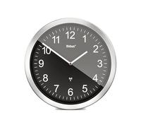 Mebus Horloge Murale Radio-pilotée XXL - Extra Large - Mouvement Radio-piloté - Silencieuse - Pas de trotteuse - Cadran Noir - Diamètre : 45 cm - Modèle : 14120