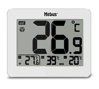 Mebus Thermomètre 1074 Blanc Intérieur Extérieur Digital