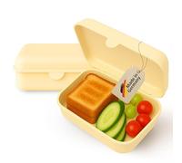 MEBY Lot de 2 boîtes à déjeuner pour enfants et adultes - Sans BPA - Passe au lave-vaisselle et au micro-ondes - Boîte à goûter robuste avec couvercle interchangeable - Ivoire