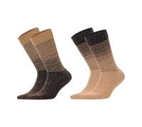 MEBY Lot de 2 paires de chaussettes thermiques chaudes en alpaga - Chaussettes d'hiver épaisses et moelleuses - Chaussettes de randonnée en laine d'alpaga pré-lavées, 43-46