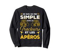 Mec Simple Bières Et Tracteurs Farmer Fermier Homme Cadeau Sweatshirt