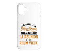 Mec Simple Humour Ile de la Réunion 974 Rhum Vieux Coque pour iPhone 16 Plus