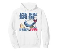 Mec Simple Humour Rugby Apéro Apéritif Fans Joueurs Rugbyman Sweat à Capuche