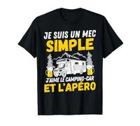 Mec simple j' aime le camping-car et l' apéro drôle camper T-Shirt