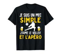 Mec simple j' aime volleyball apéro cadeau joueur volleyball T-Shirt