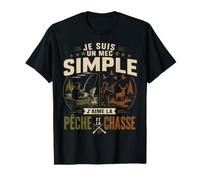 Mec Simple Pêche Chasse Passion Cadeau Papa Humour T-Shirt