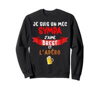 Mec Sympa Homme Supporter Foot Brest Bière Apéro Cool Sweatshirt
