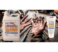 MECA BEIGE SAVON GEL PROFESSIONNEL ATELIER MECANIQUE AUX MICROBILLES VEGETALES ET SANS SOLVANT 3 LITRES AVEC POMPE DISTRIBUTRICE