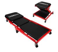 MECA24 Chariot de Garagiste et siège de mécanicien - Chariot de Visite mécanicien Pliable - 2en1 Planche et siège - 6 Roues pivotantes