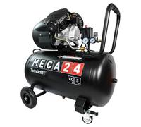MECA24 Compresseur Bicylindre 3CV - Cuve 100L - Compresseur à air - 2200W - Pression 8 Bars - Débit d'aspiration 320 L/Min