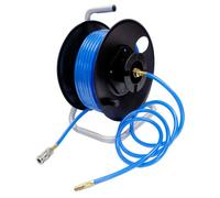 Mecafer Dévidoir manuel 166013 pour outil pneumatique tuyau translucide 6,3x11 20 m
