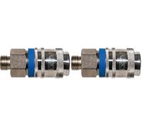 Mecafer 166710 Coupleur rapide métal universel 1/2 m (Lot de 2)