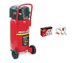 Mecafer 425090 Compresseur 50 L 2 hp fifty mecafer & 150098 Kit 8 accessoires (Boite carton quadrichromie) + Kit connexion universel