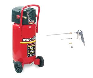 Mecafer 425090 Compresseur 50 L 2 hp fifty mecafer & BGS 3215 | Soufflette à air comprimé | fonte d’aluminium | 3 buses
