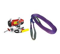 Mecafer 470102 Palan électrique 100/200 kg & Silverline 868705 Elingue 1 tonne 2 m, Violet